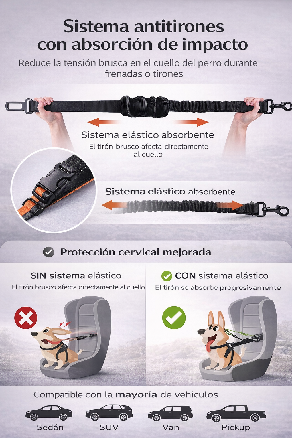 CORREA AVENTURDOG SAFE DRIVE FLEX